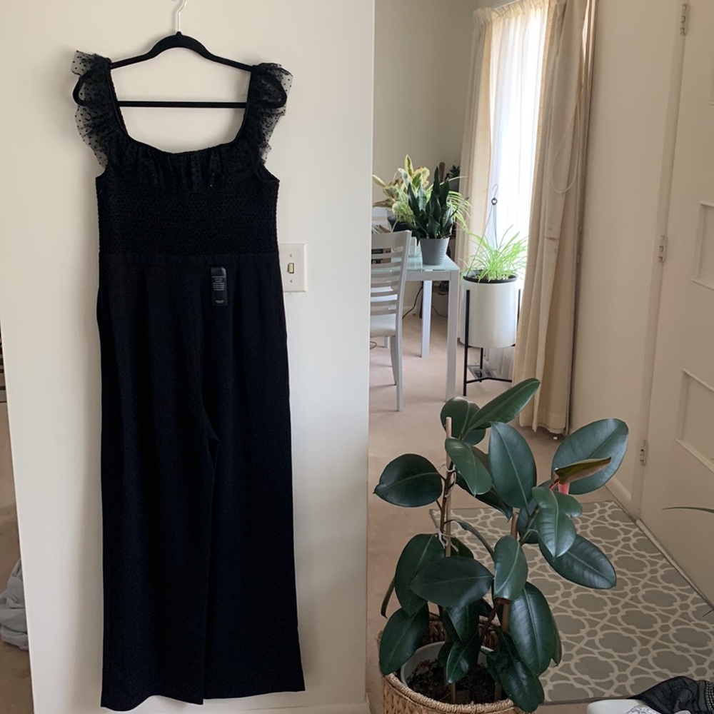 Ever new mercy ruffle sleeve jumpsuit black - Picture 2 of 6